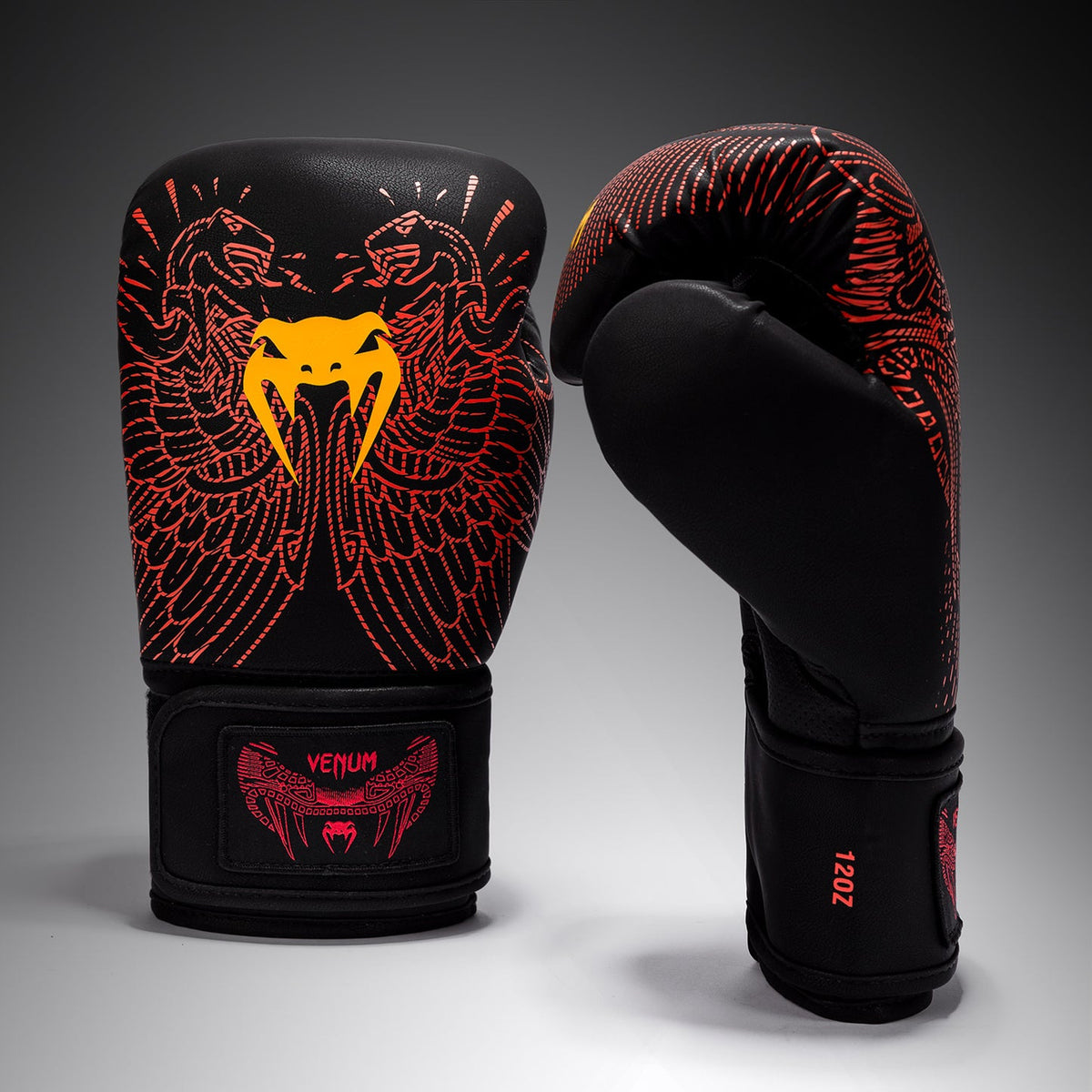 Venum Quetzal Fury - Black/Fury Red/Tangerine (10oz)